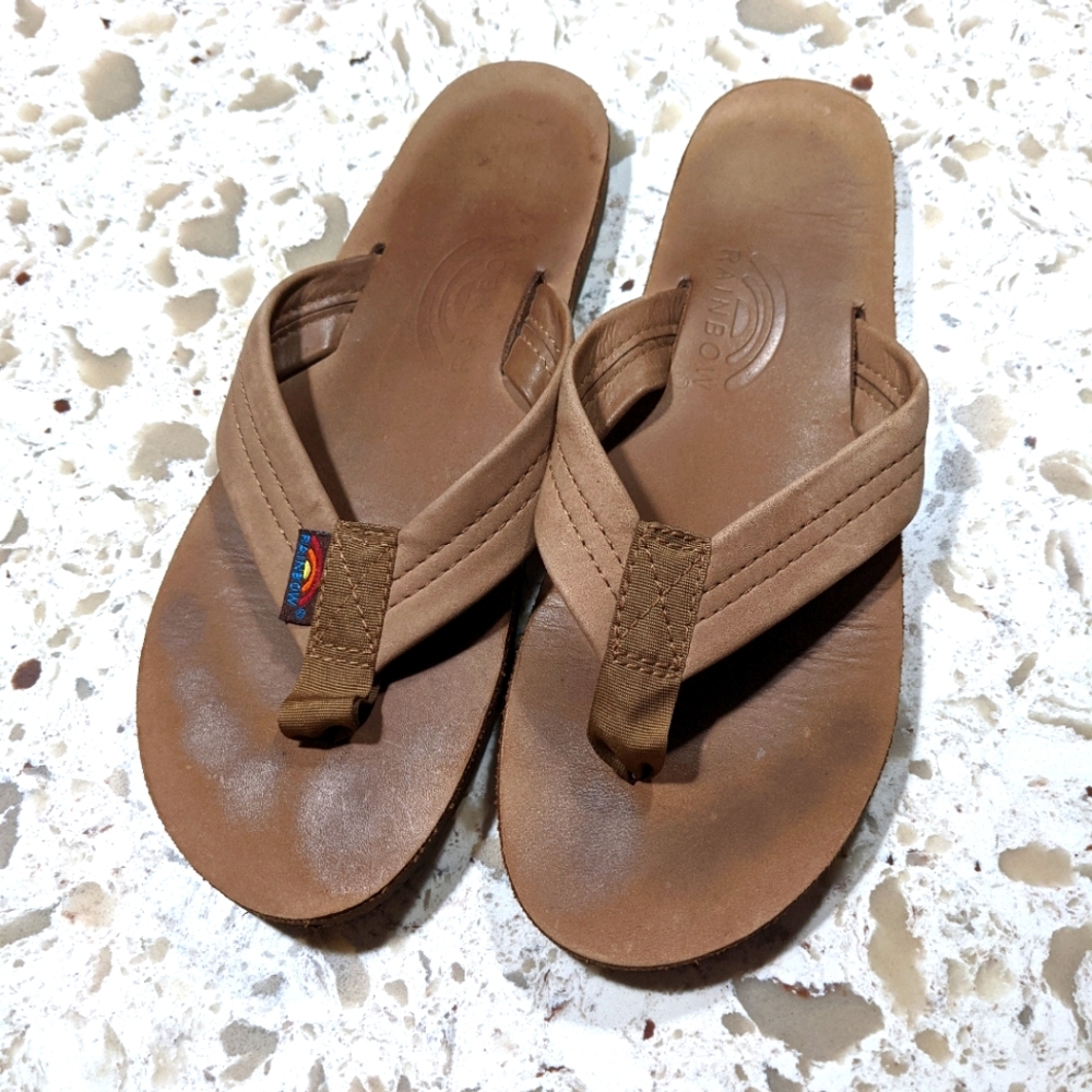 Rainbow Sandals 🌈 7.5-8.5 Authentic Leather